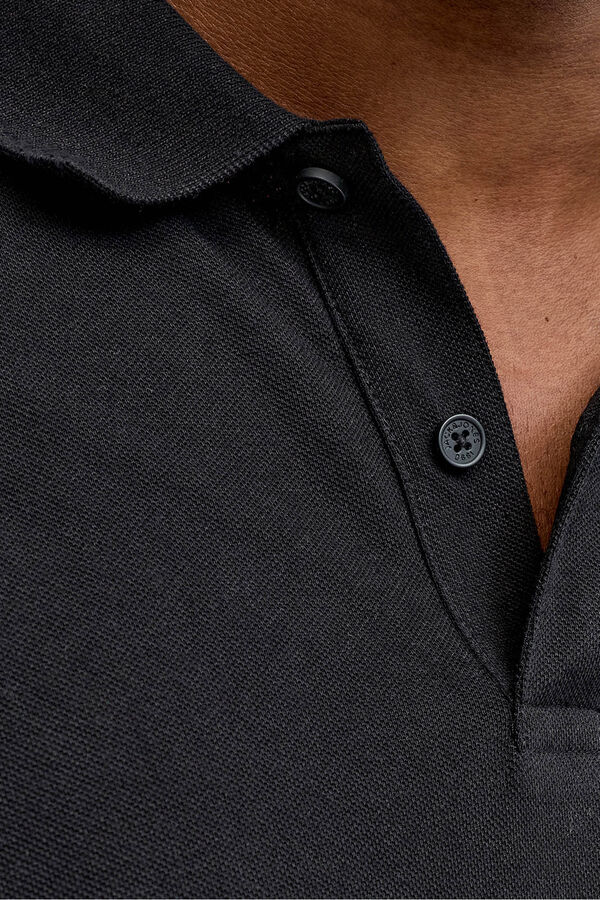 Jack & Jones PLUS Polo b&aacute;sico manga corta negro