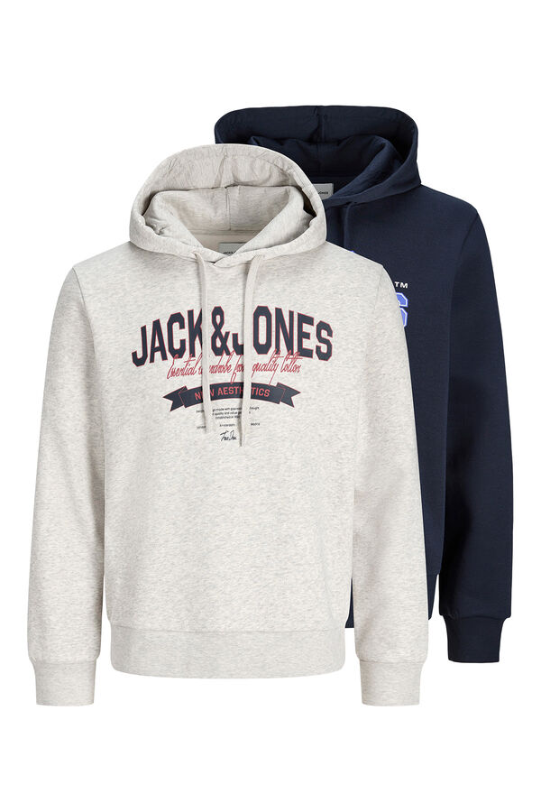 Jack & Jones 2er-Pack Logo Sweatshirts Grau
