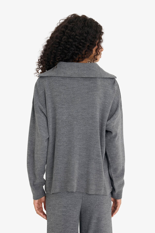 DeFacto Jumper with half zip grey