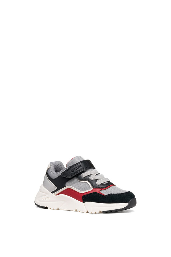 Geox Faux leather trainers grey