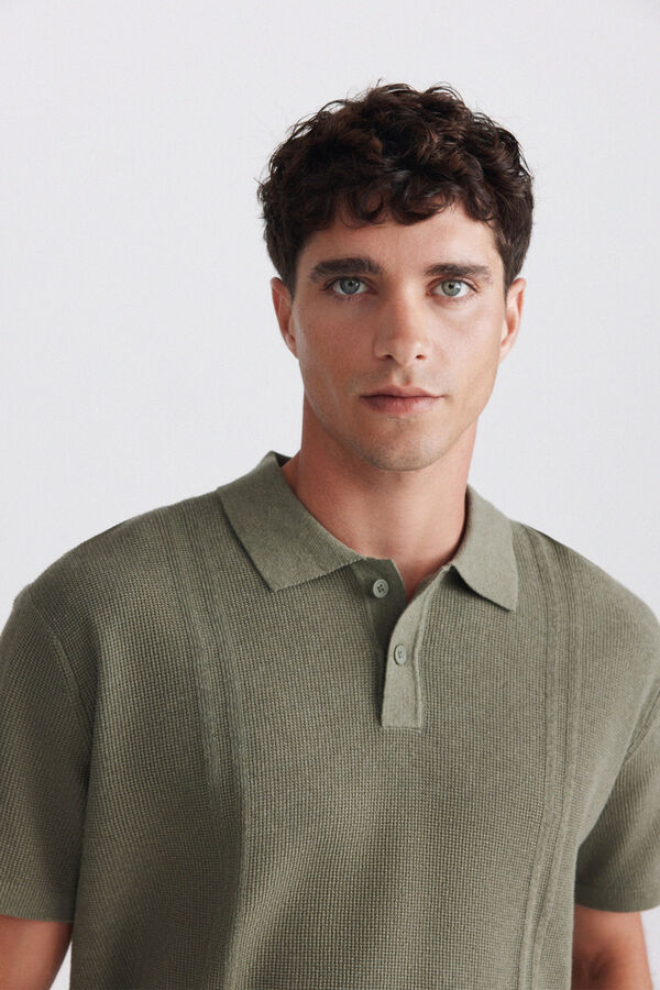 Springfield Basic structure polo shirt beige
