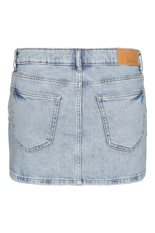 Noisy May Denim short distressed skirt blue