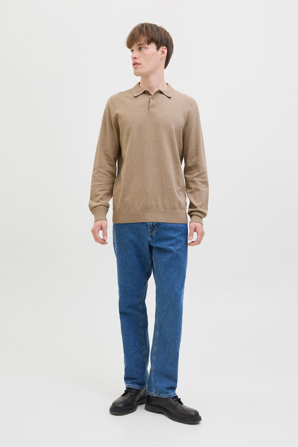 JJ REBEL Polo de malha cinzento