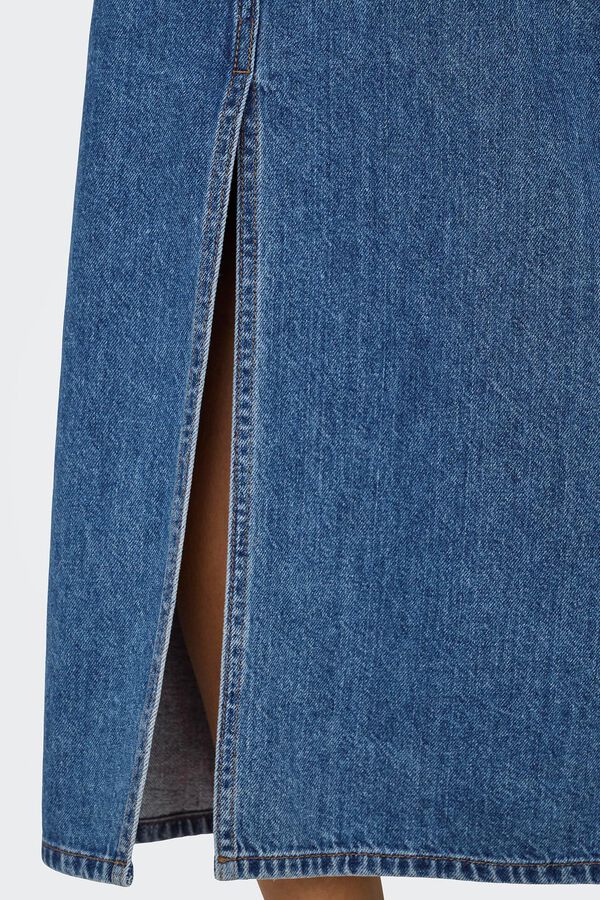 Only Denim midi skirt blue