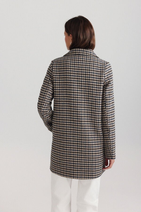 Springfield Plaid midi coat mink