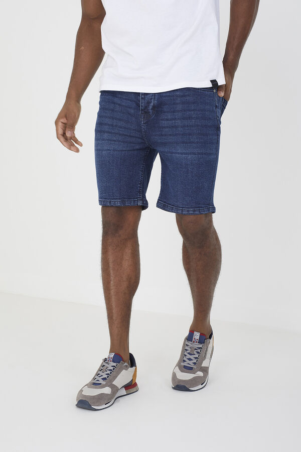 Springfield Skinny denim shorts blue