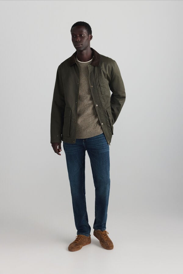 Springfield Plain twisted funnel neck jumper nude