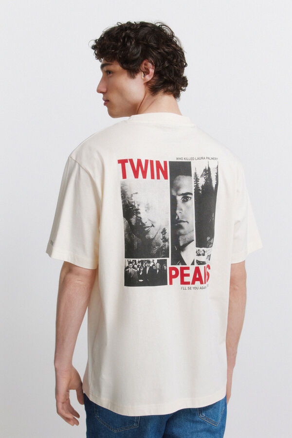 Springfield Camiseta Twin Peaks blanco