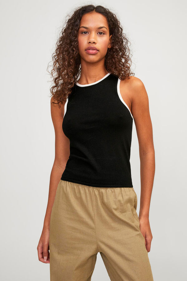 Springfield Fine knit top with contrast black