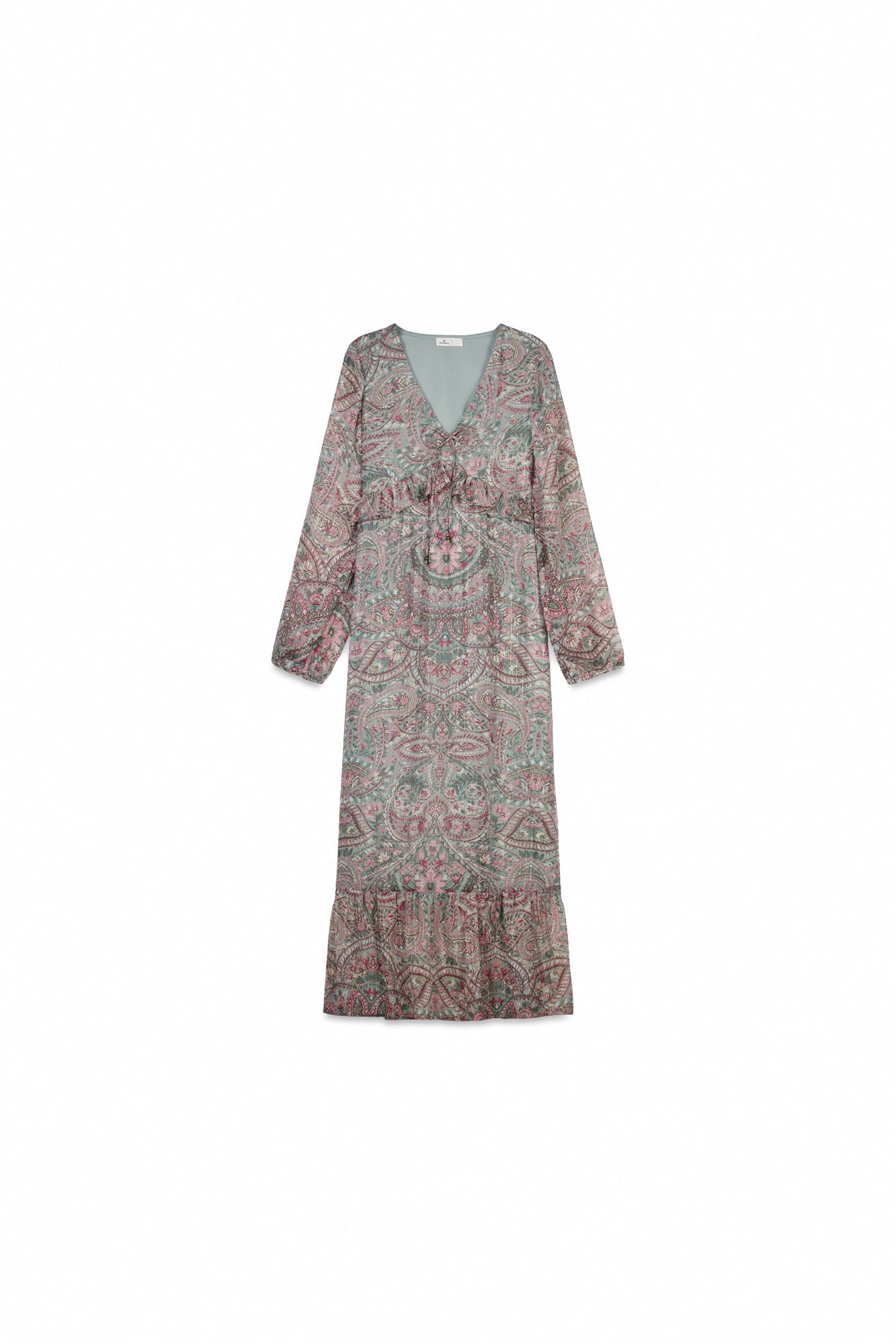 Springfield Printed ruffle midi dress
