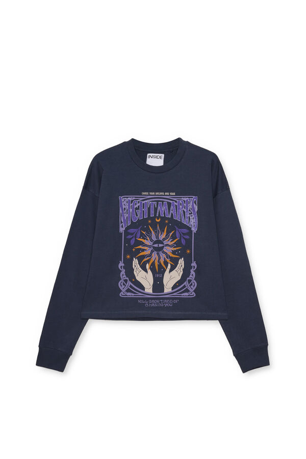 Inside Sudadera Con Estampado Esotérico azul