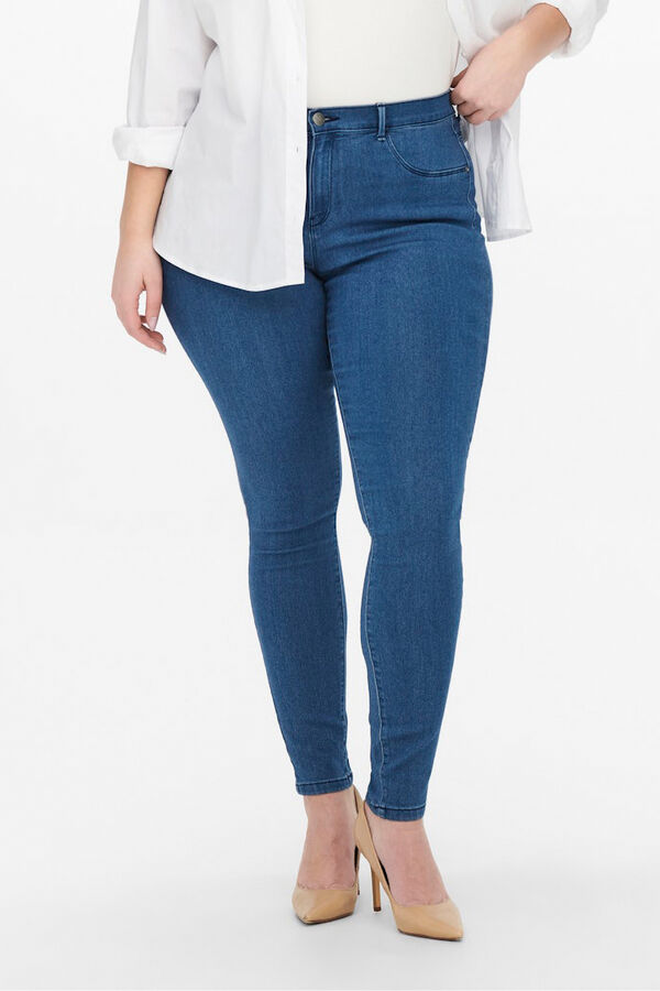 Only Carmakoma Jeans skinny talla grande azul