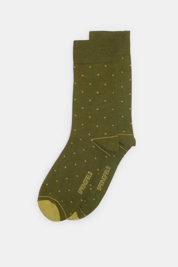 Springfield Micro polka-dot socks khaki