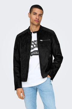 Only & Sons Chaqueta de hombre biker de suede.