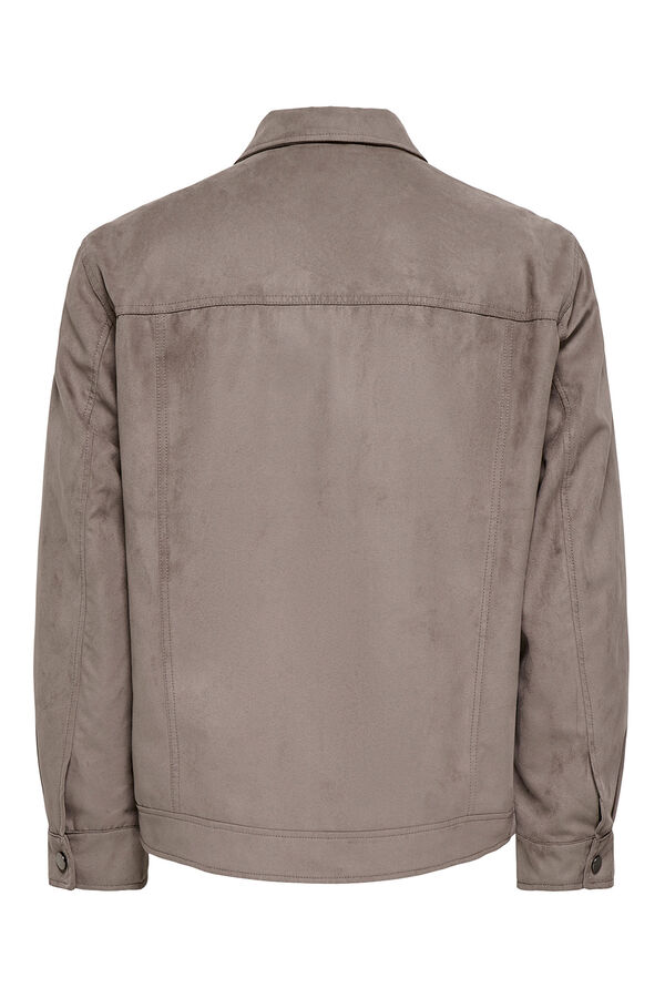 Only & Sons Chaqueta antelina gris