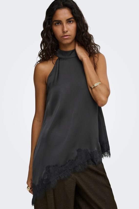 Top halter encaje