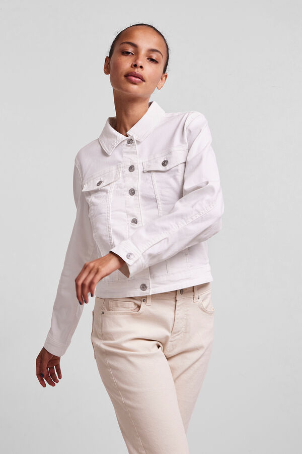 Pieces Chaqueta vaquera blanco