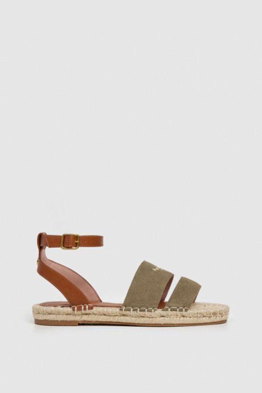 Sandalias planas en ante