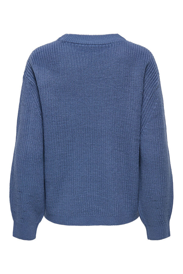 Only Jersey cuello redondo azul