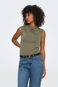 Only Top cuello drapeado
