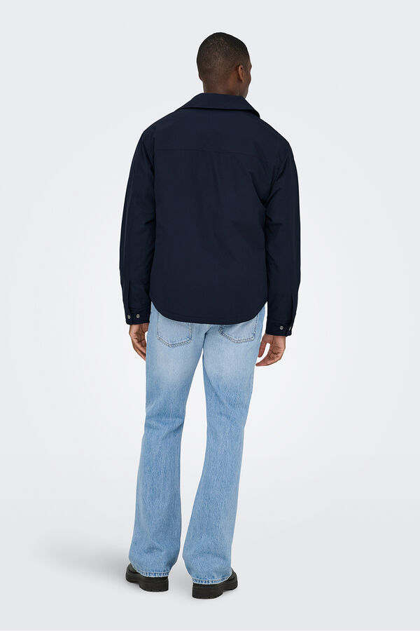 Only & Sons Sobrecamisa manga larga. azul