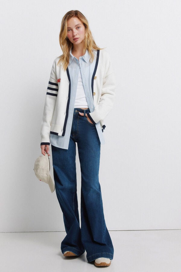 Springfield Button cardigan L.A white