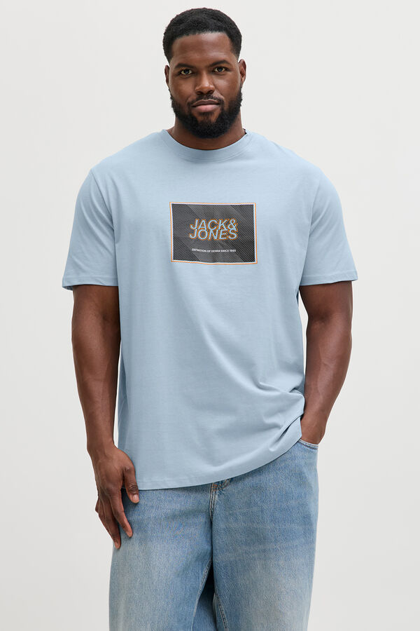Jack & Jones PLUS Square logo T-shirt blue