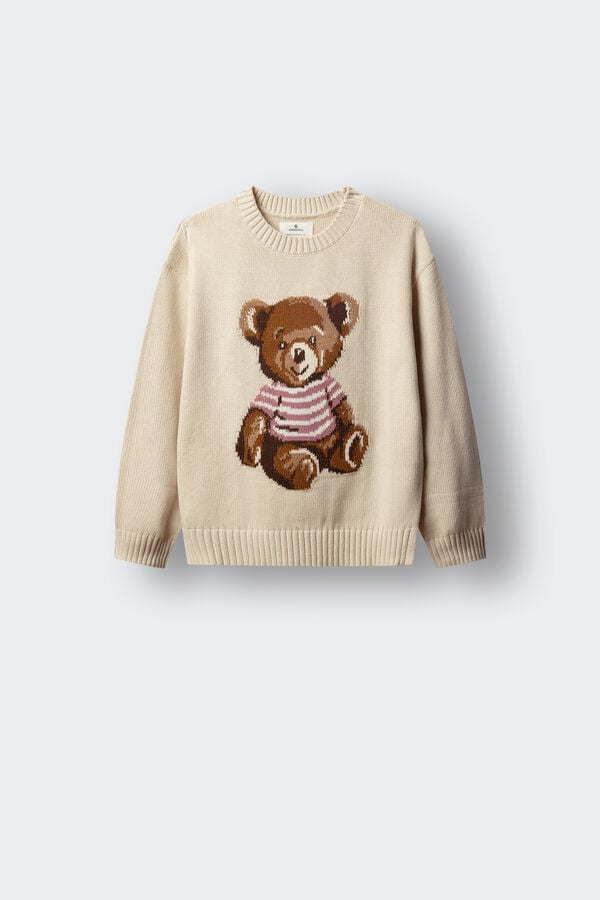 Springfield Kids Jersey oso ni&ntilde;a marfil