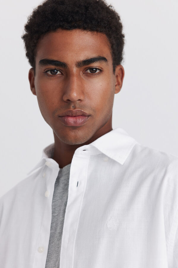 Springfield Linen-look shirt white