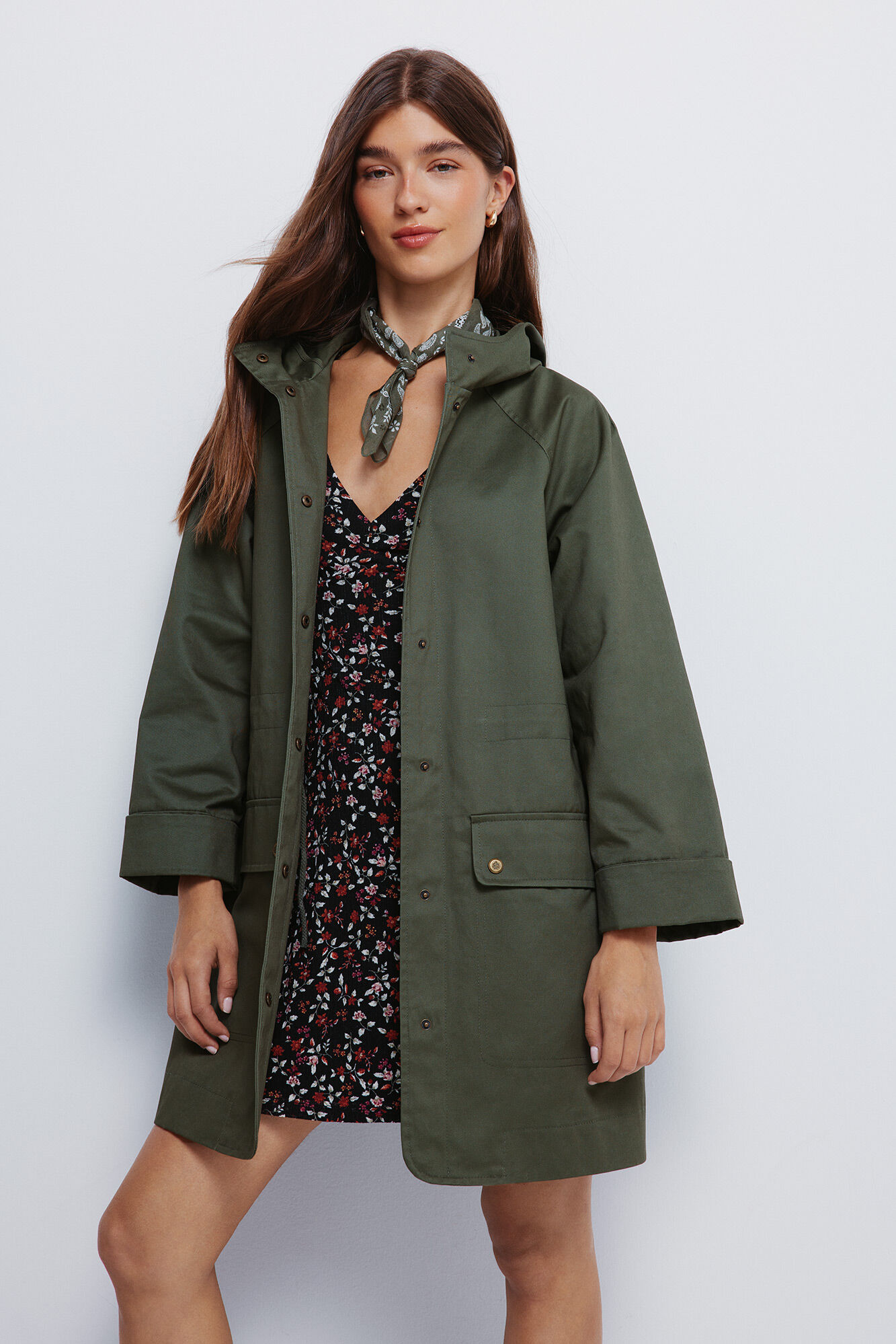 Springfield Pamučna parka jakna sa kapuljača