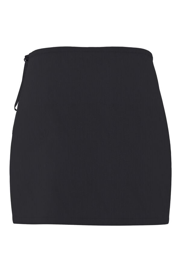 Pieces Falda mini cruzada negro