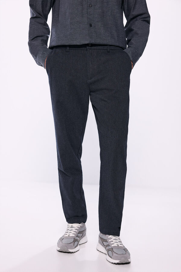 Springfield Slim fit comfort trousers grey mix