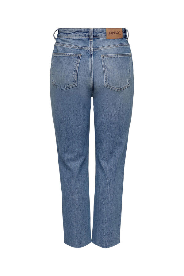 Springfield Mom fit 5-pocket jeans blue mix