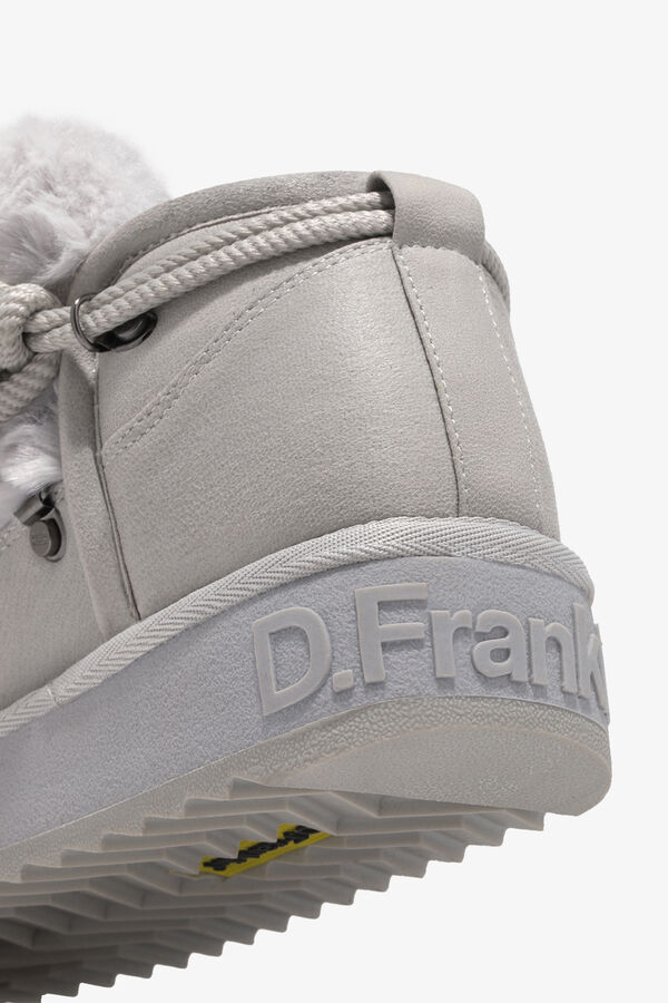 D. Franklin Low Nordic ankle boots with fur lining gris