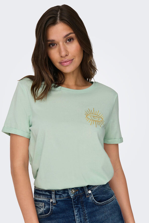 Springfield T-Shirt mit Stickerei grün
