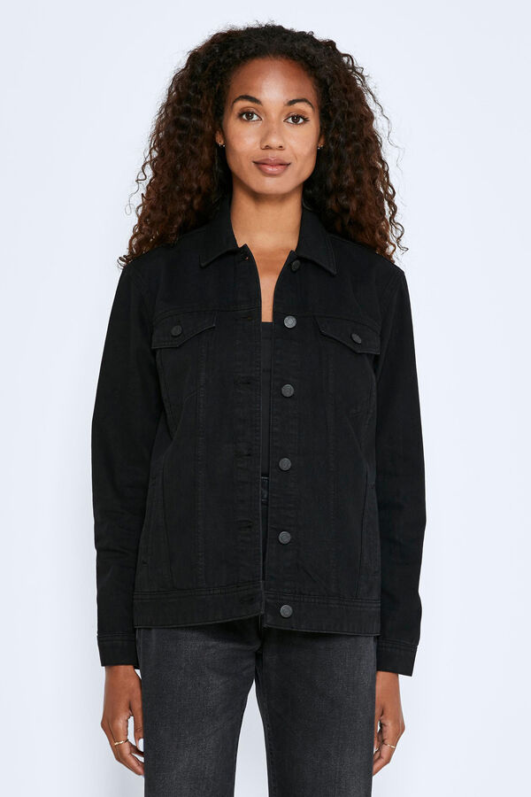 Springfield Oversized denim jacket crna