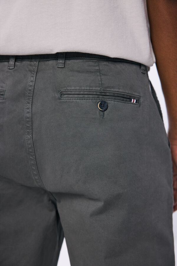 Springfield Pantalon pantalon chino délavé coupe relax gris