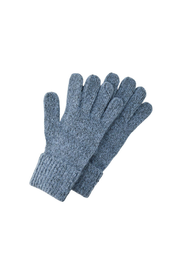 Springfield Jersey-knit gloves bleuté