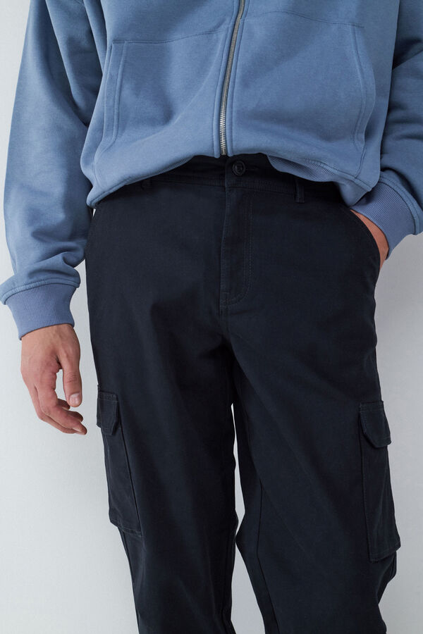 Balmohk Cuff cargo pants black