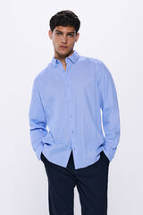 Springfield Camisa social bicolor azul