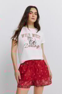Springfield Cotton short sleeve T-shirt "cowgirl"