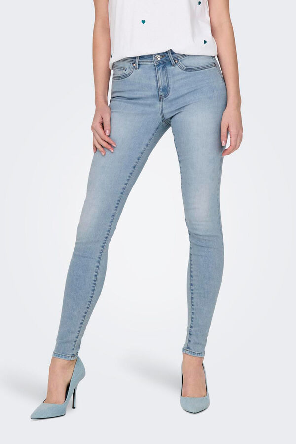 Only Röhrenjeans mit mittelhoher Taille azul