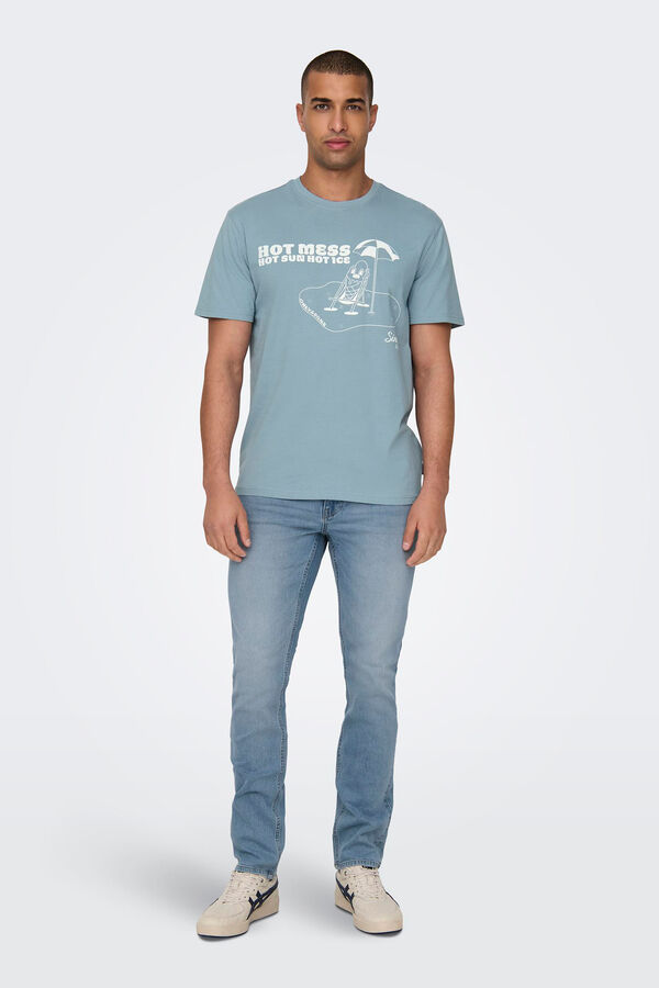 Springfield Kurzarm-Shirt azul acero