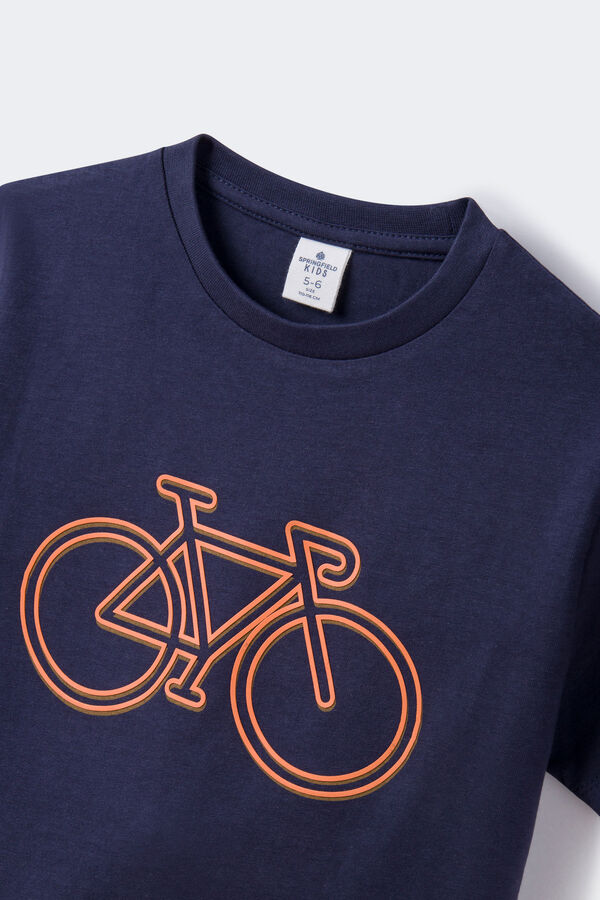 Springfield Boys' bicycle T-shirt plava