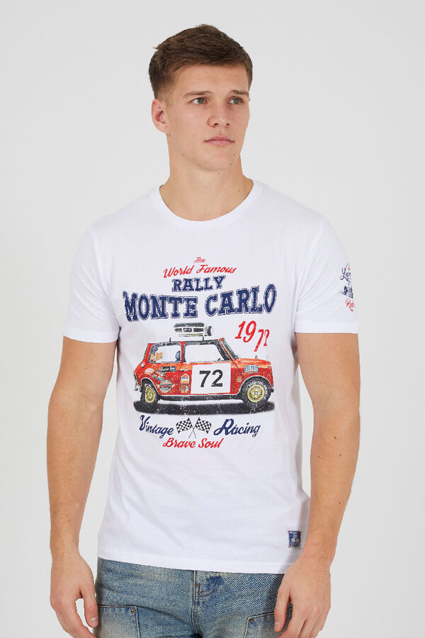 Brave Soul Camiseta manga corta estampada blanco