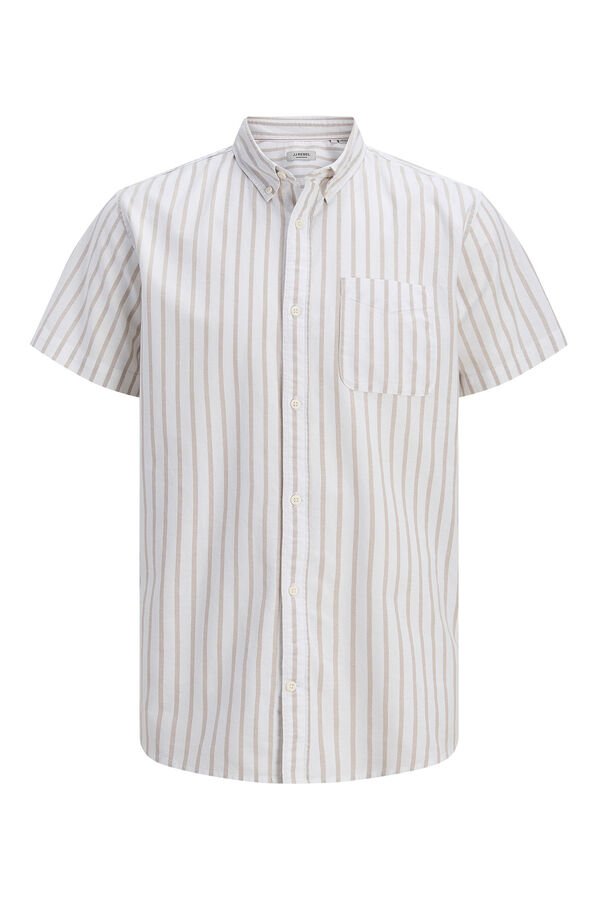 JJ REBEL Short sleeve oxford shirt white