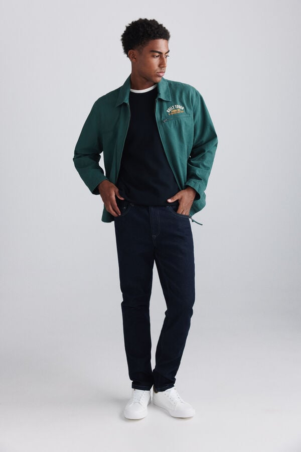Springfield Structure knit jumper blue