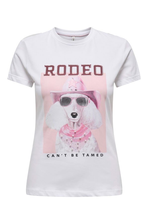 Only Printed short-sleeved T-shirt pink