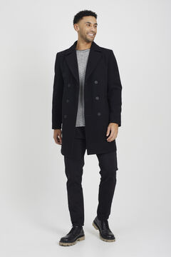 Brave Soul Sobretudo com fecho de bot&otilde;es