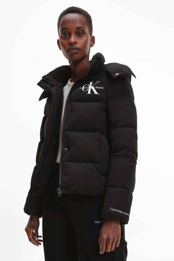 Springfield Short hooded jacket with hood noir